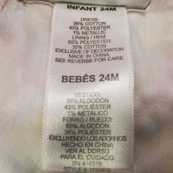 Toddler Girls Spring Floral Dress Size 24 Months Cotton Dress Youngland Kids - Picture 9 of 11